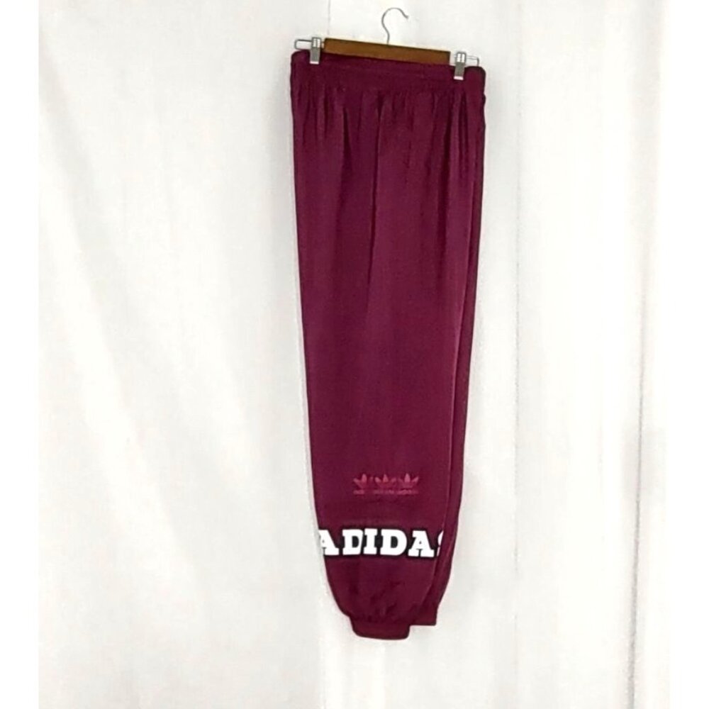 ADIDAS ORIGINALS Jogger Pants XL Logo Play Track Pants Victory Crimson Red Maroo - Picture 9 of 13